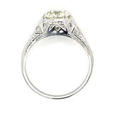 Old Euro Diamond Platinum Ring Cocktail Ring Roseark Vintage