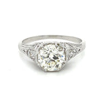 Old Euro Diamond Platinum Ring Cocktail Ring Roseark Vintage