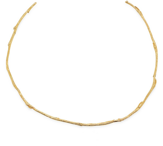 Willow Collar, Yellow Gold Collar Elisabeth Bell Jewelry   