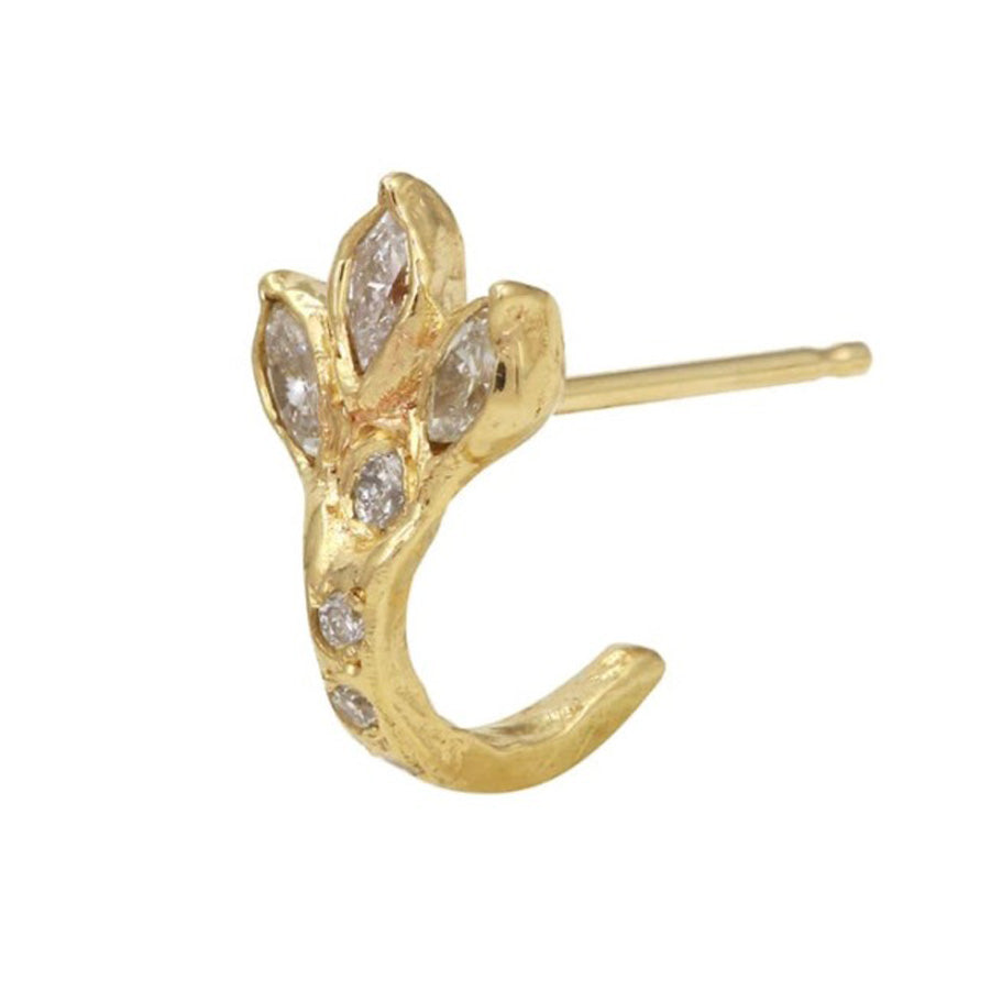 Diamond Dragon Claw Earring Stud Earrings Jaine K Designs Yellow Gold Single