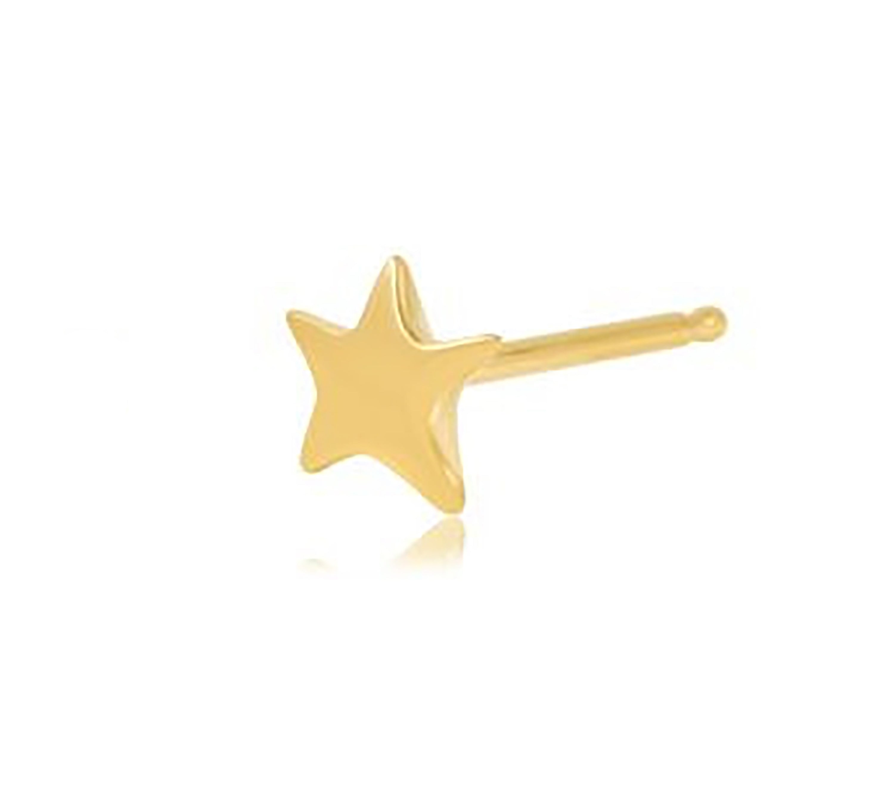 Dancing Star Stud Stud Earrings Jaine K Designs Single Yellow Gold