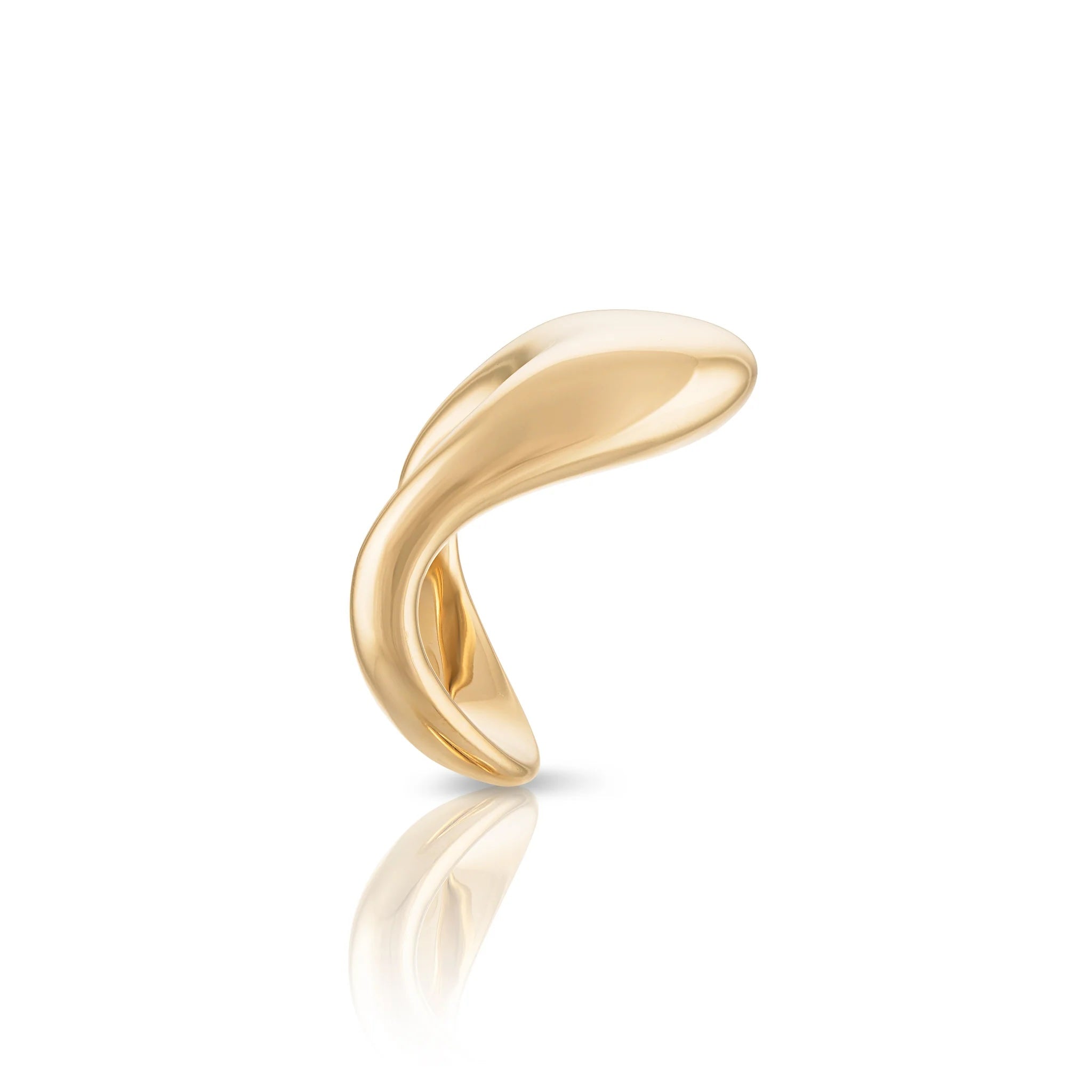 Big Zaha Plain Gold Statement Ring Zahn-Z