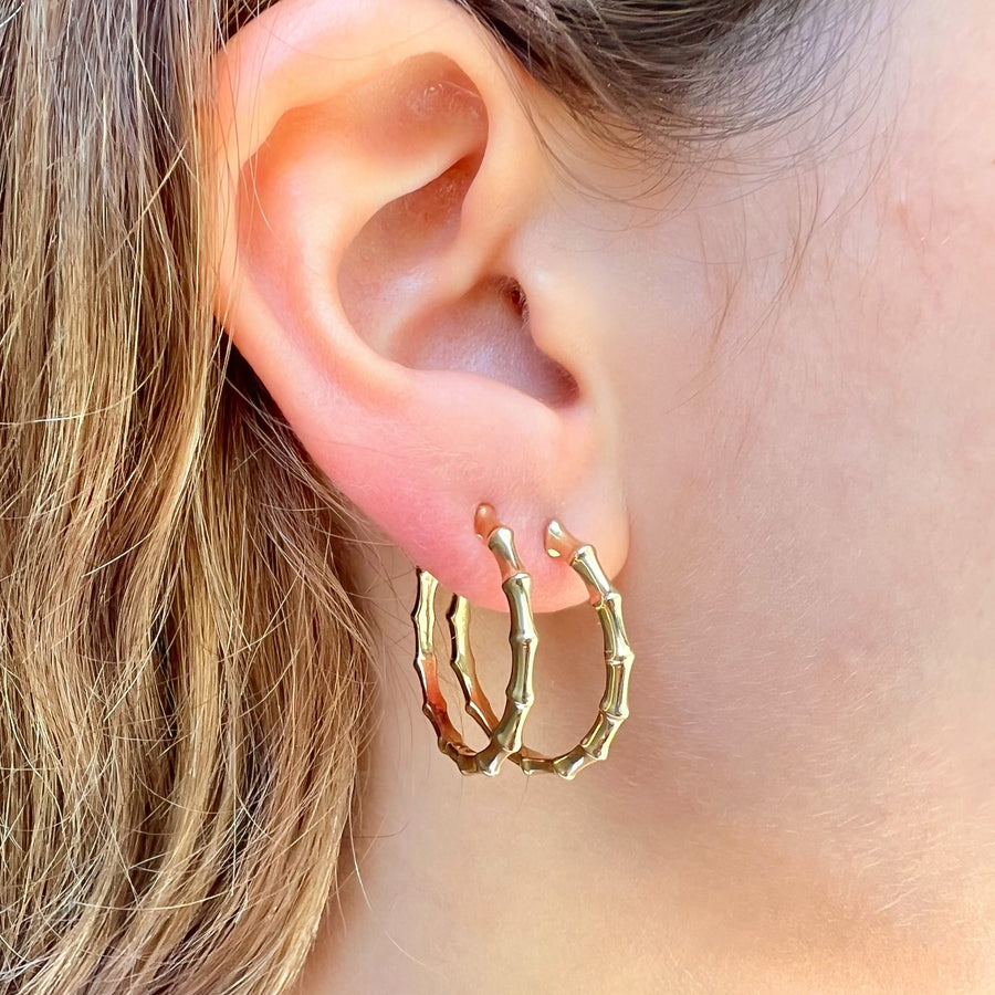 Gold Bamboo Hoop Hoops Roseark Deux   