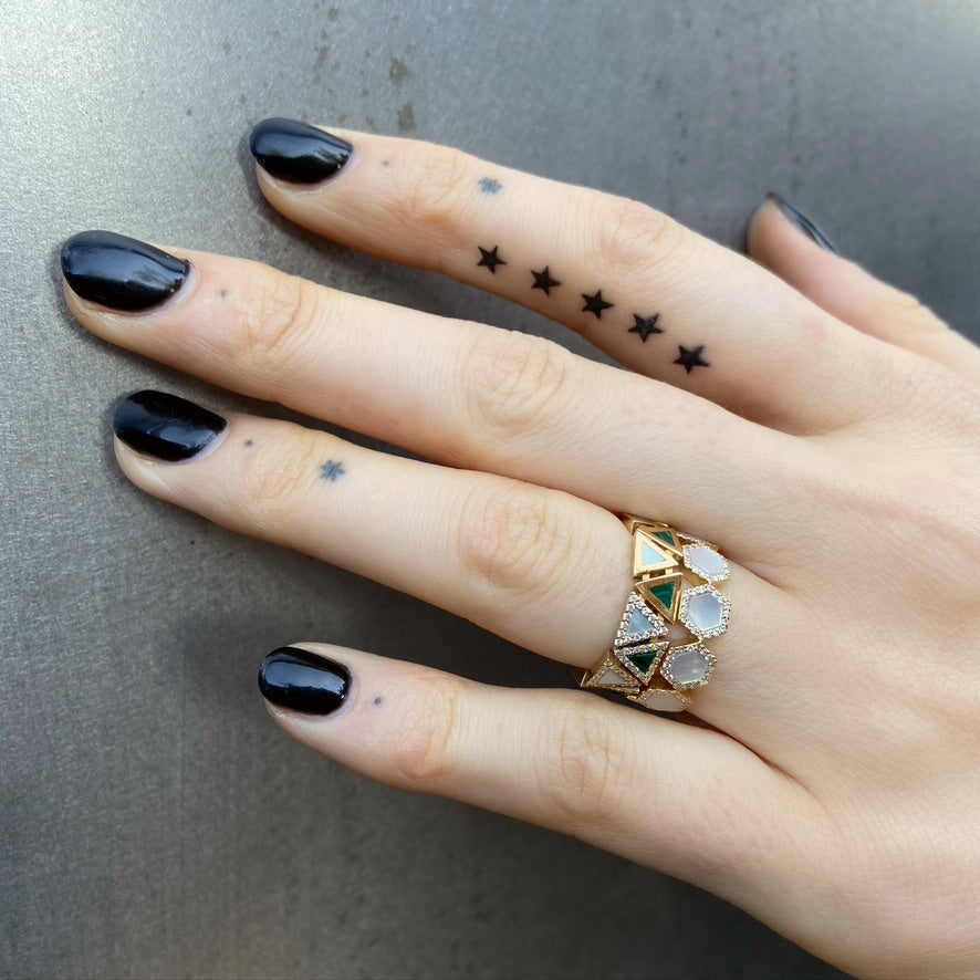 Geometric Rings Stack Latelier Nawbar   