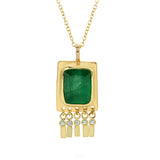 Diamond and Emerald Oculus Necklace Pendant Christina Magdolna Jewelry   