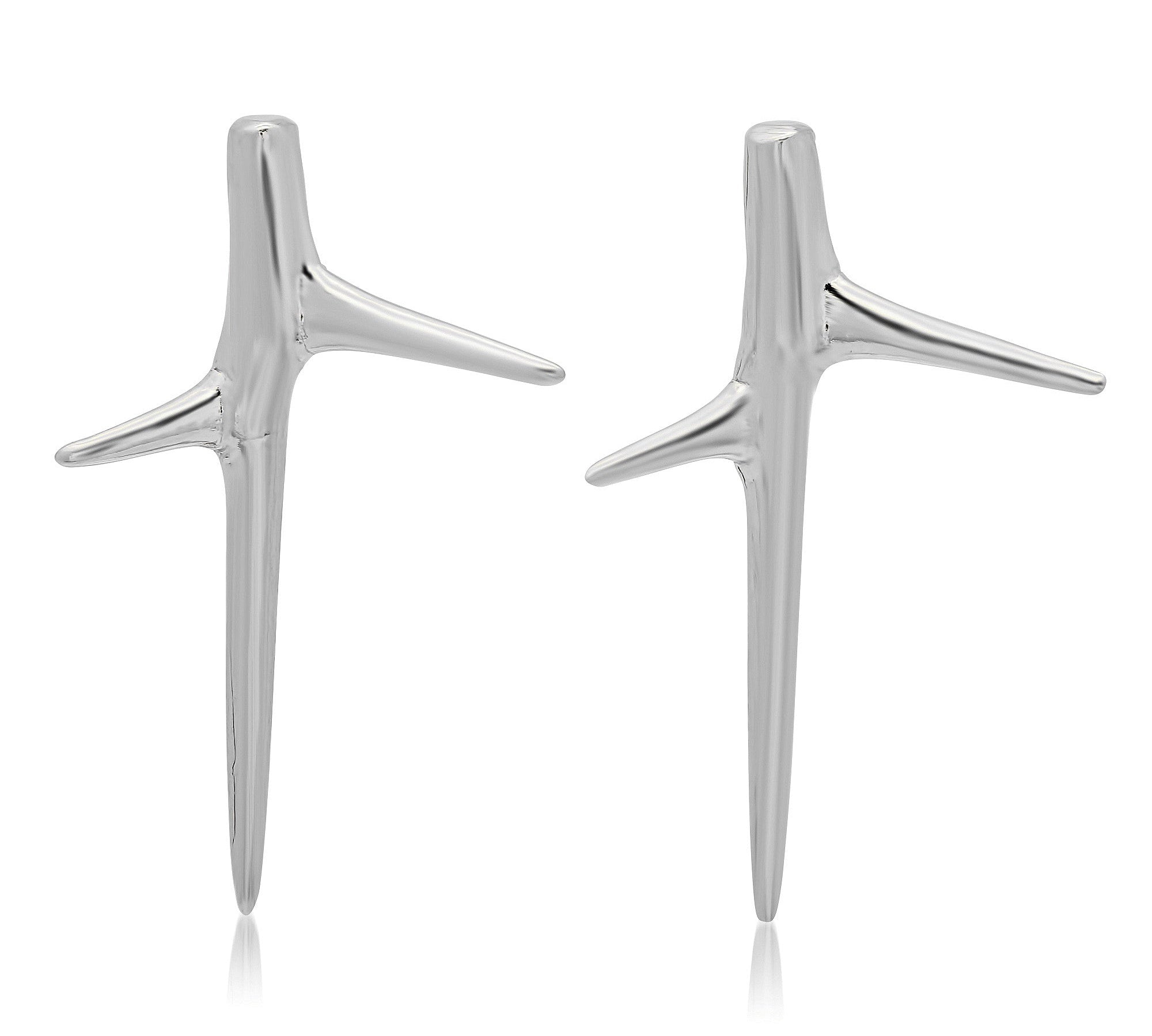 Thorn Studs Stud Earrings Elisabeth Bell Jewelry White Gold  