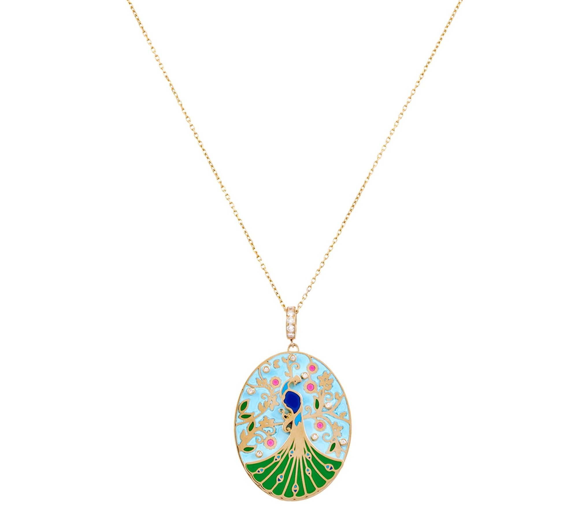 The Wise Peacock Pendant Necklace Pendant Latelier Nawbar   