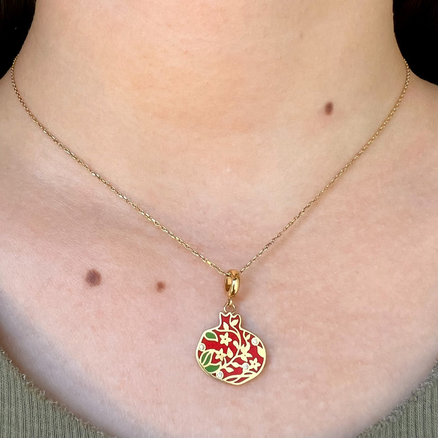 Prosperous Pomegranate Pendant Necklace Pendant Latelier Nawbar   