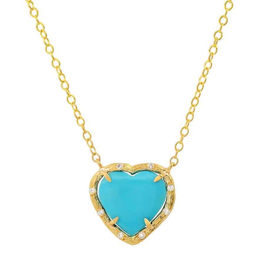 Turquoise Love Necklace, Small Pendant Elisabeth Bell Jewelry   
