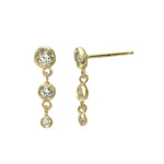 Triple Dangle Earring, Diamond Drop Earrings Jaine K Designs   