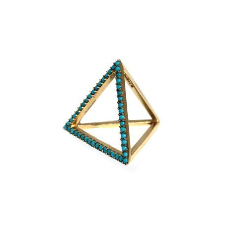 Turquoise Pyramid Ring Ring Perez Bitan   