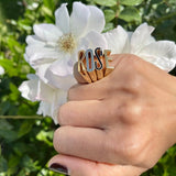 Chunky Initial Ring Statement Helena Rose Jewelry   