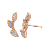 Three Leaf Stud Studs Jaine K Designs Opal  