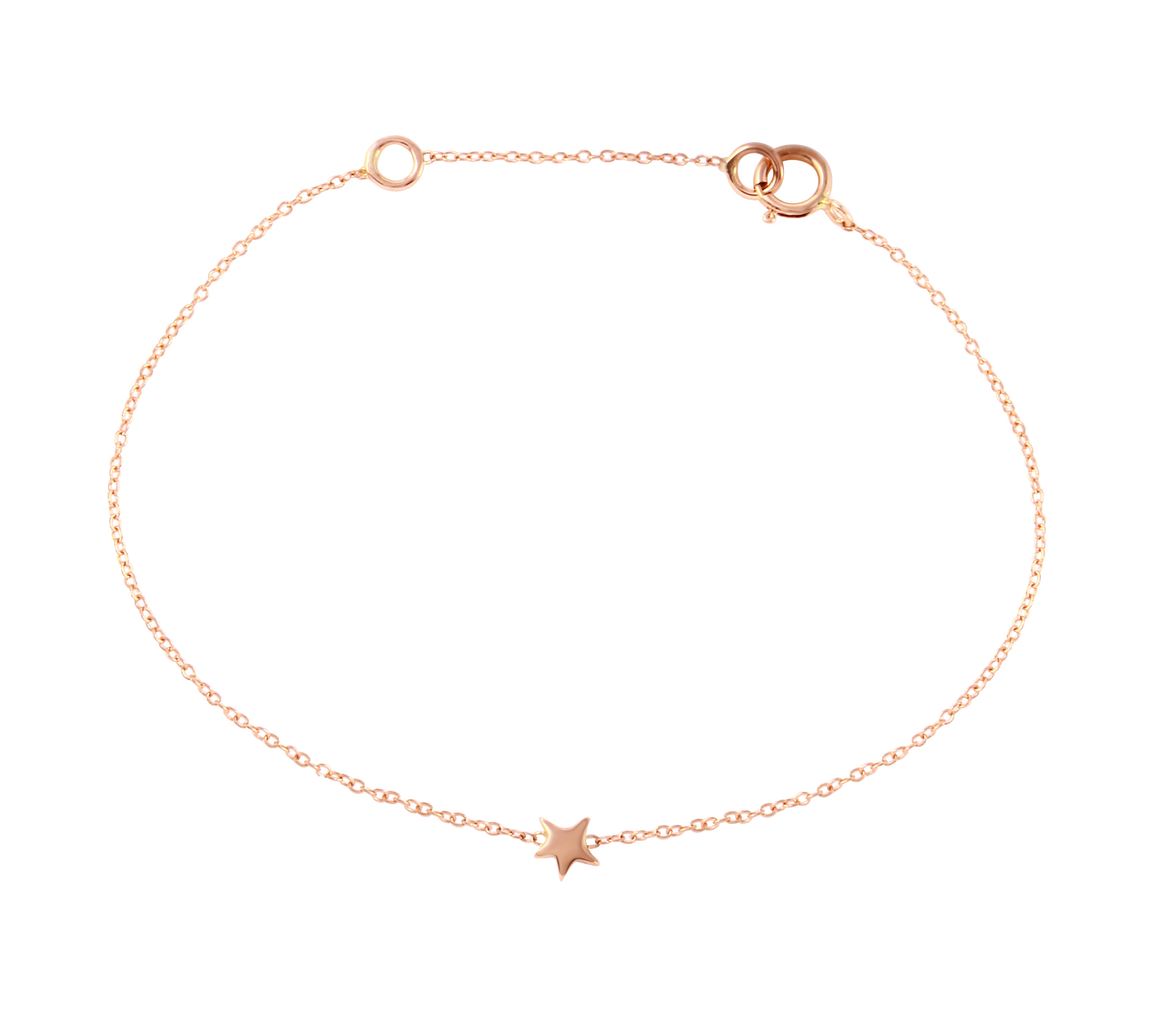 Rose Gold Star Bracelet Chain Bracelet Jaine K Designs   