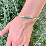 Emerald Baguette Bracelet Chain sale   