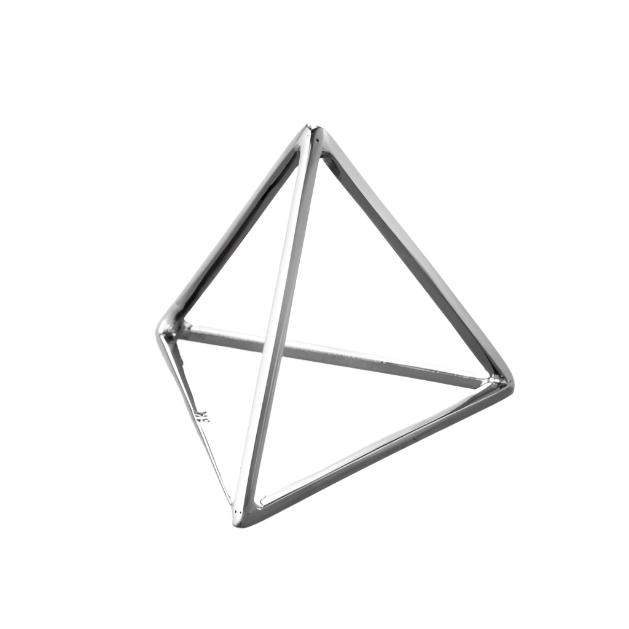 Silver Pyramid Ring Statement Perez Bitan   