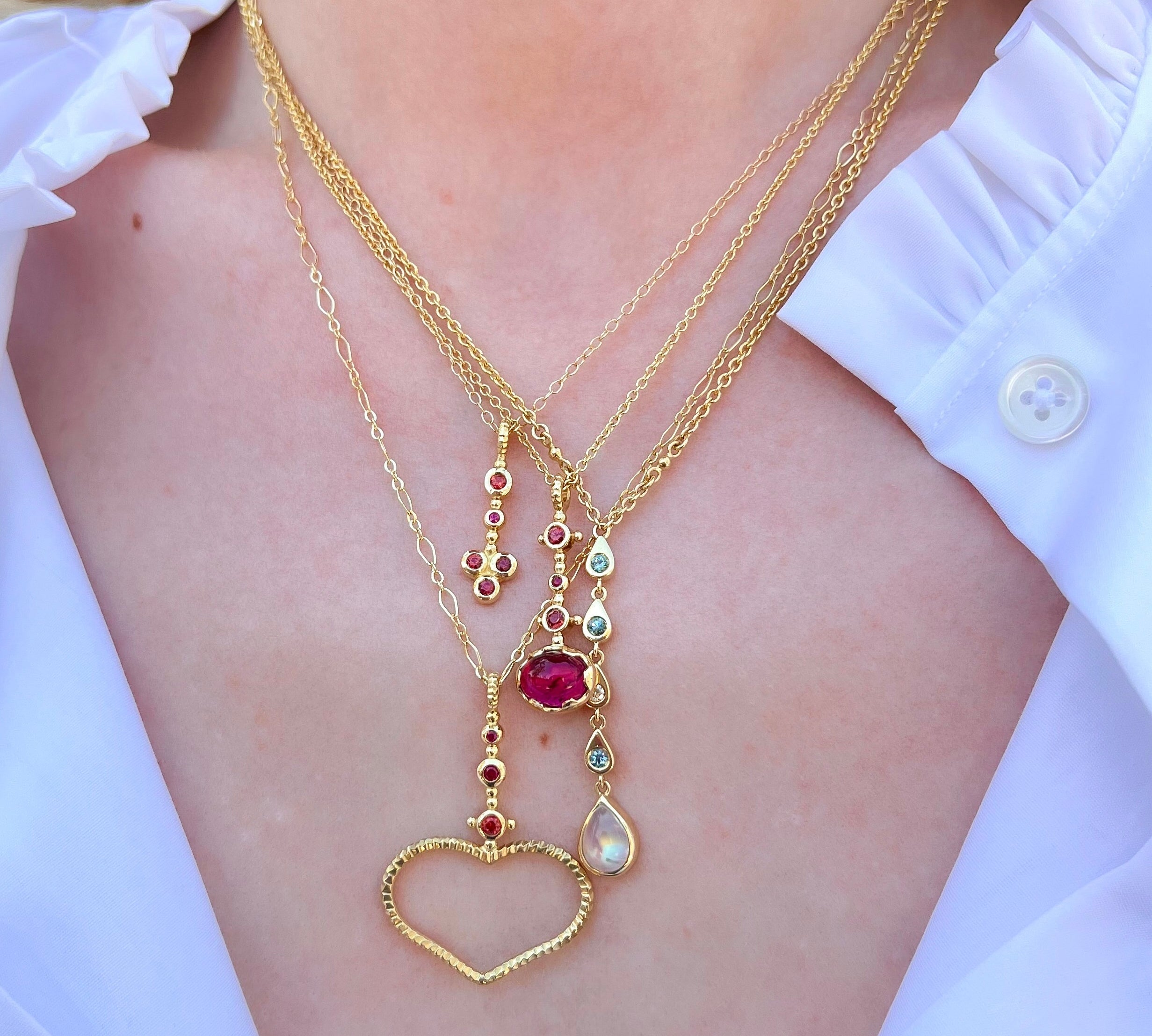 Sceptre Heart Pendant Necklace Pendant Svetlana Lazar   