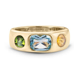 Amelie Ring Ring Lelamooi Sky Blue Topaz Spessartite Peridot  