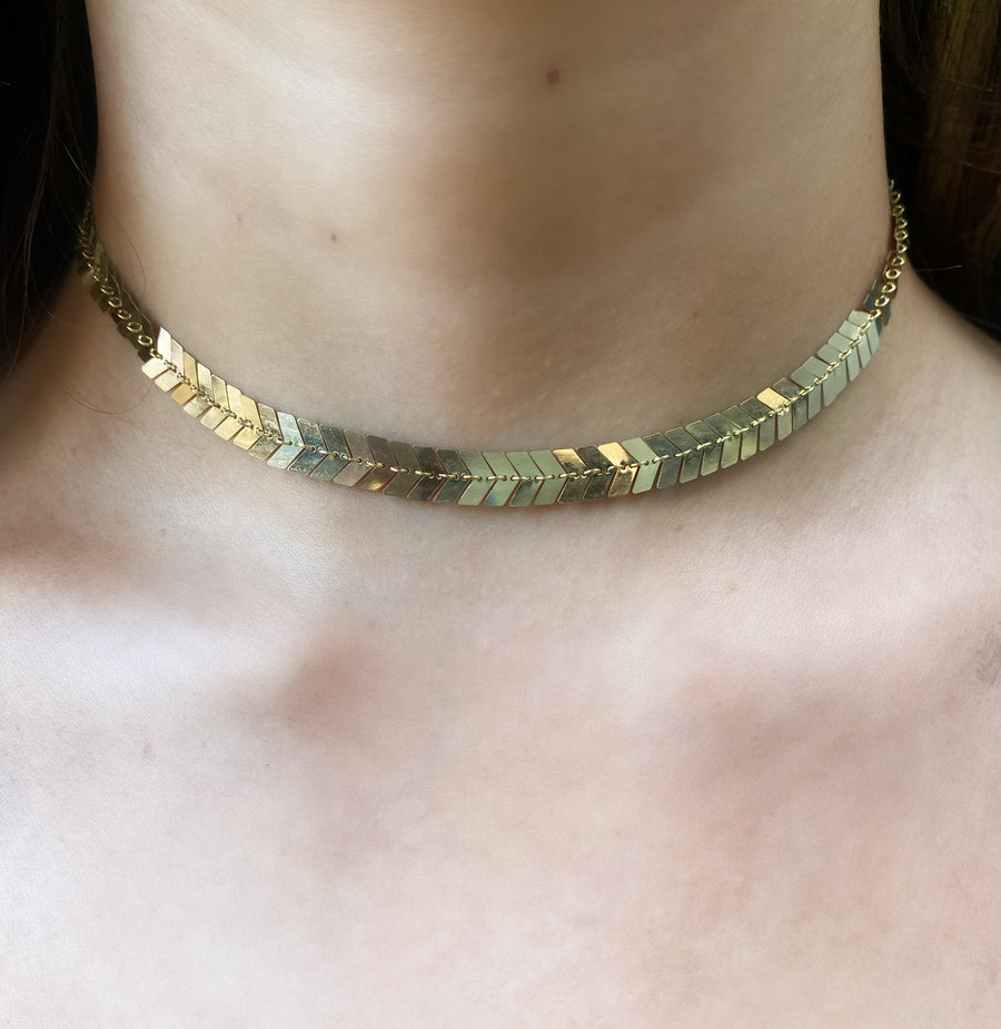 Half Arrow Necklace Choker Le Petit Chato   