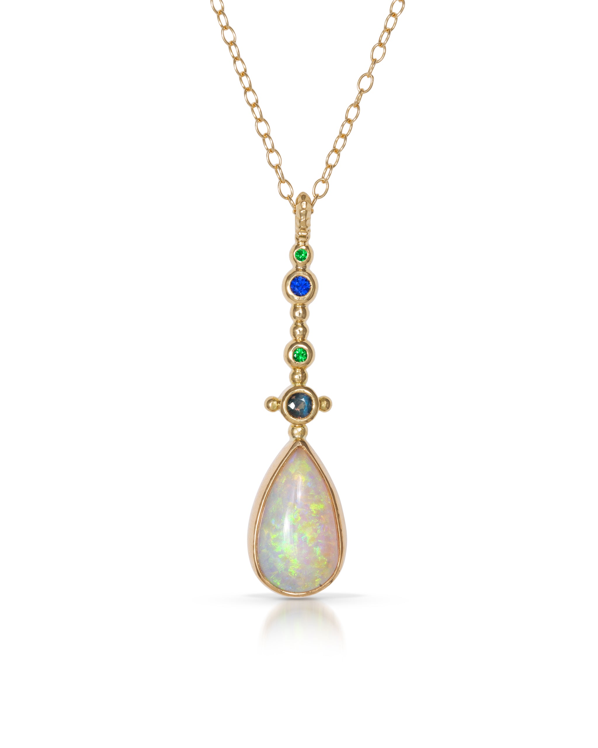 Australian Opal Necklace Pendant Svetlana Lazar   
