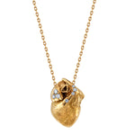 Heart of Gold Necklace, Yellow Gold and Diamond Pendant Soundbody   