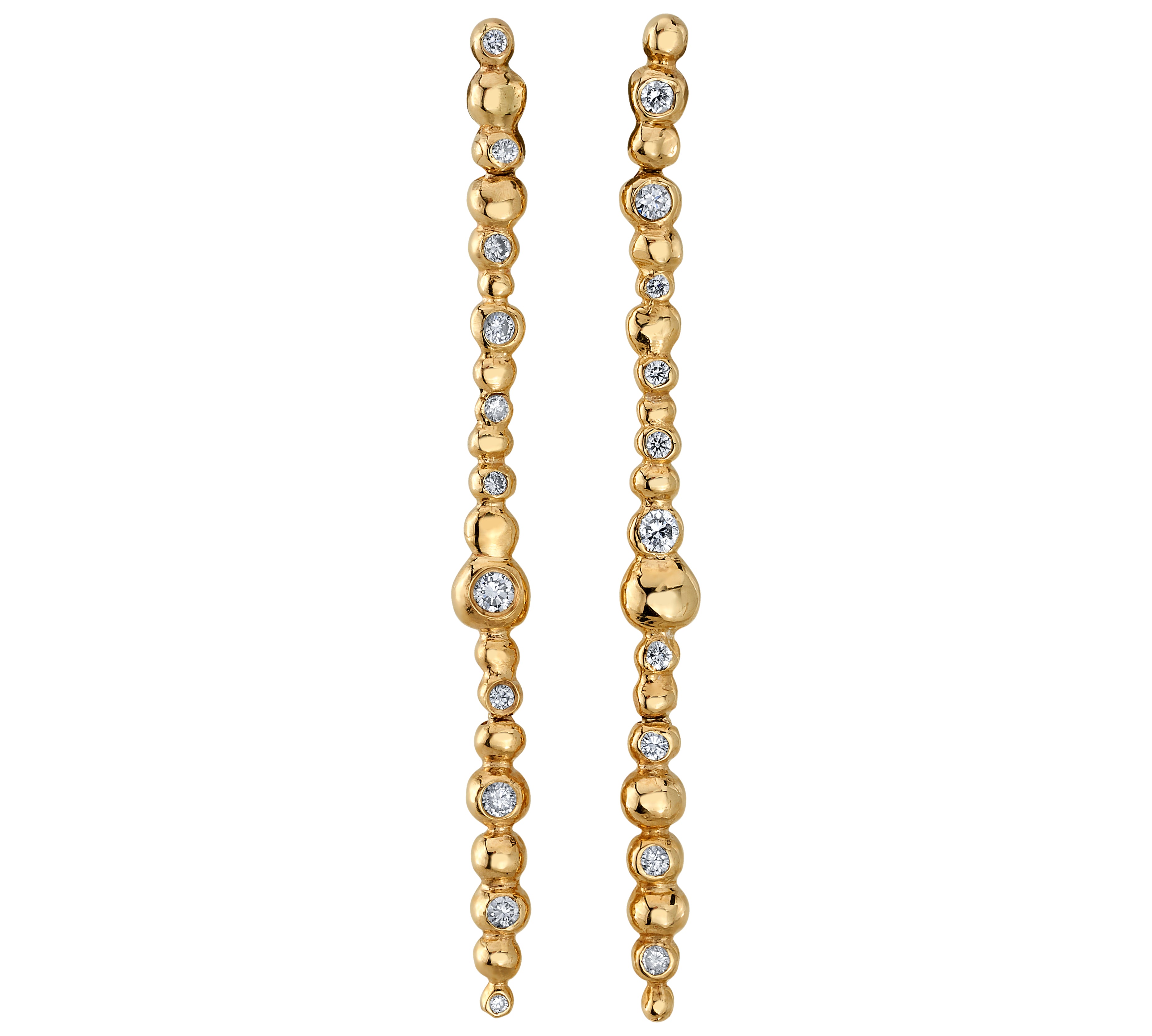Long Diamond Drop Earrings Earrings Jill Hoffmeister   