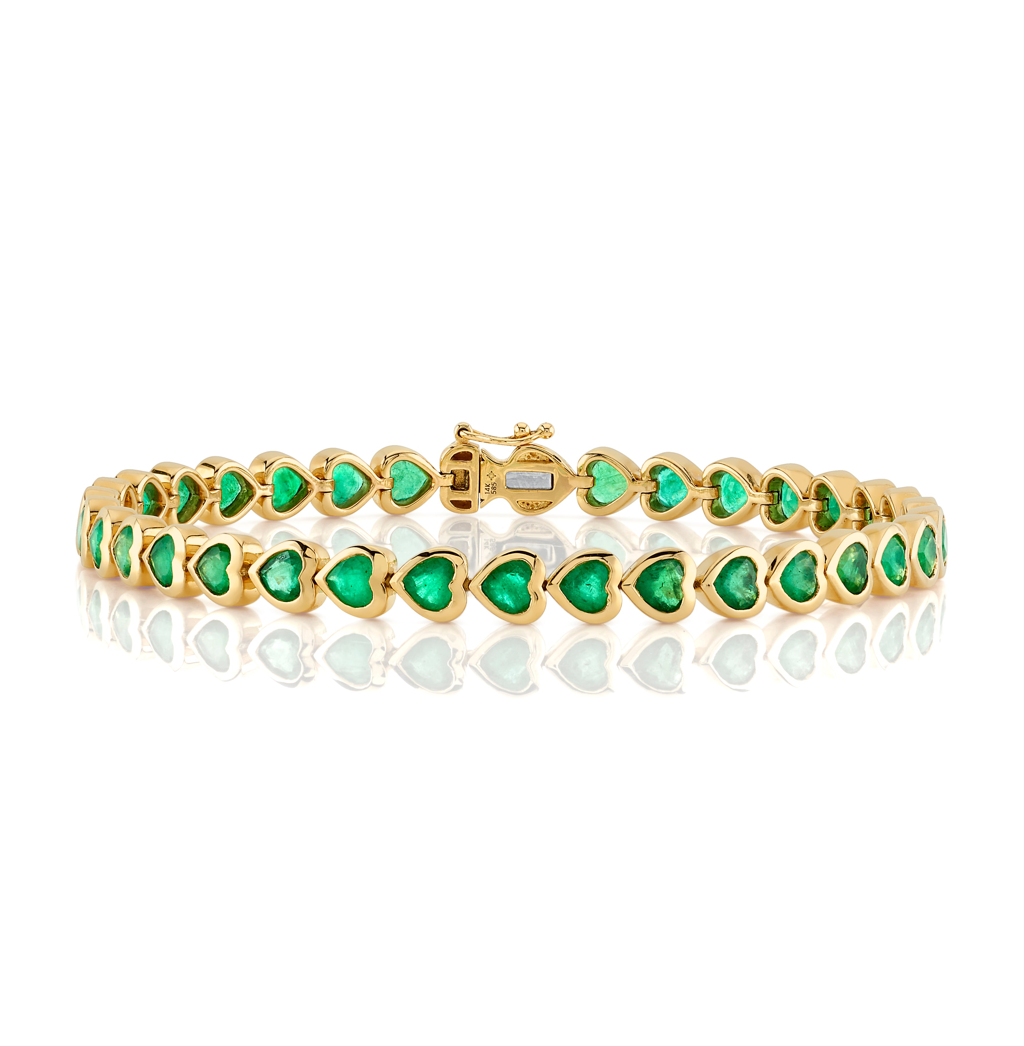 Heart Tennis Bracelet, Emerald Tennis Bracelet Sale   