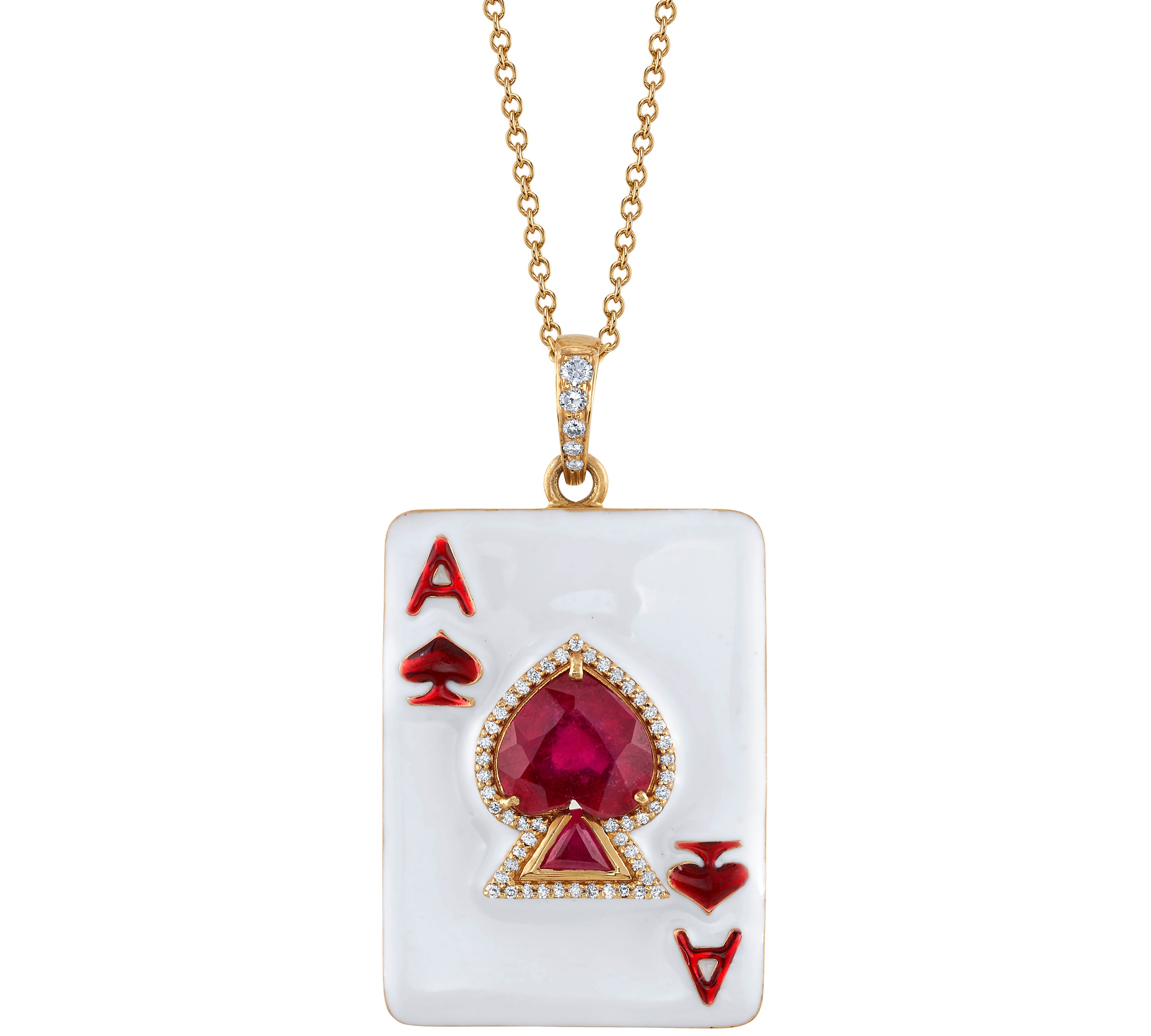 Ace of Hearts Necklace Charm Hanut Singh   