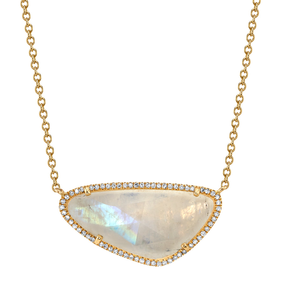 Moonstone and Diamonds Necklace Collar Roseark Deux   