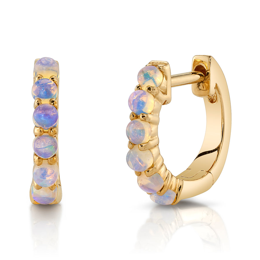 Opal Huggie Hoops Roseark Deux   