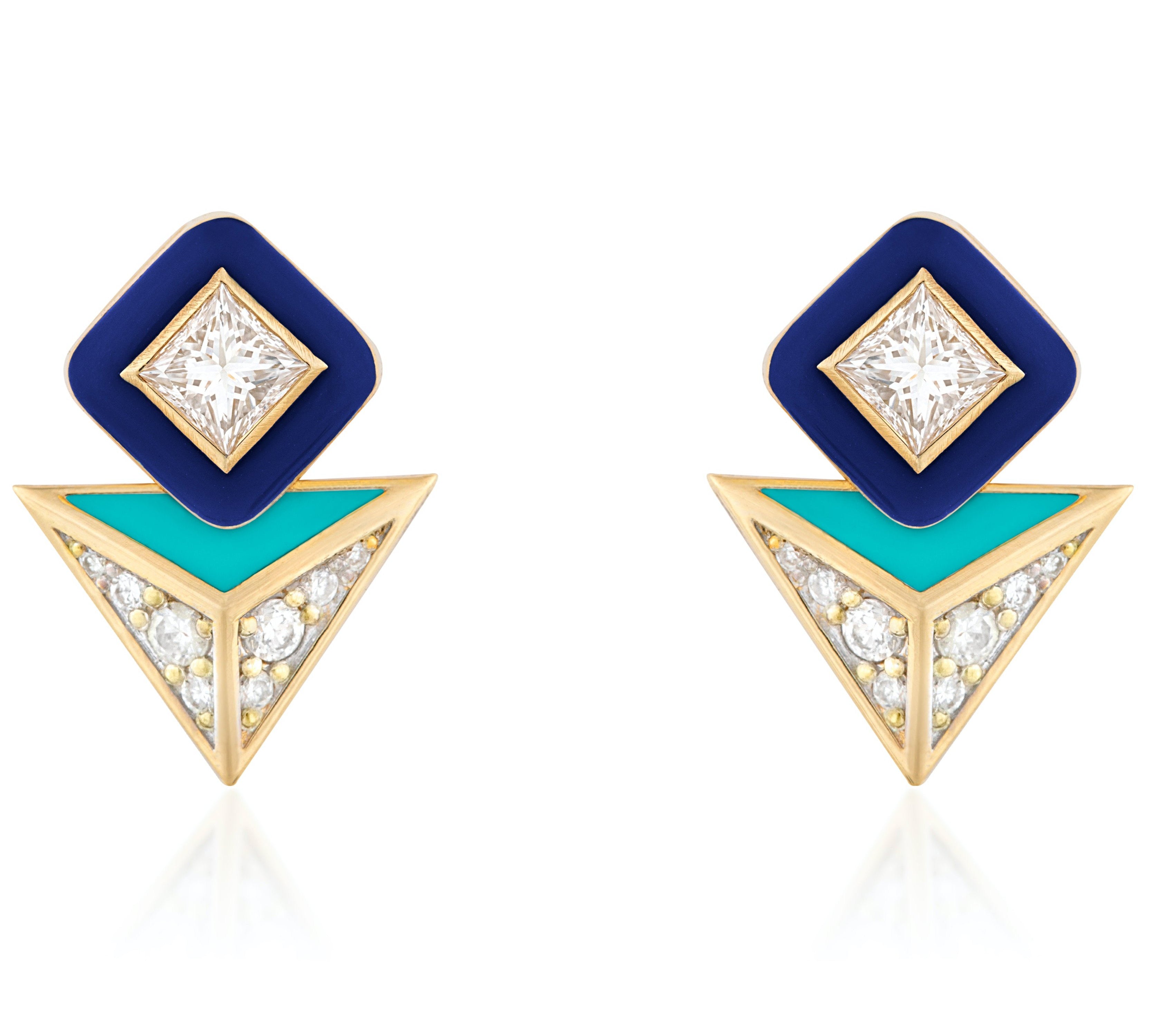Art Deco Earrings with Diamonds Earrings Falamank