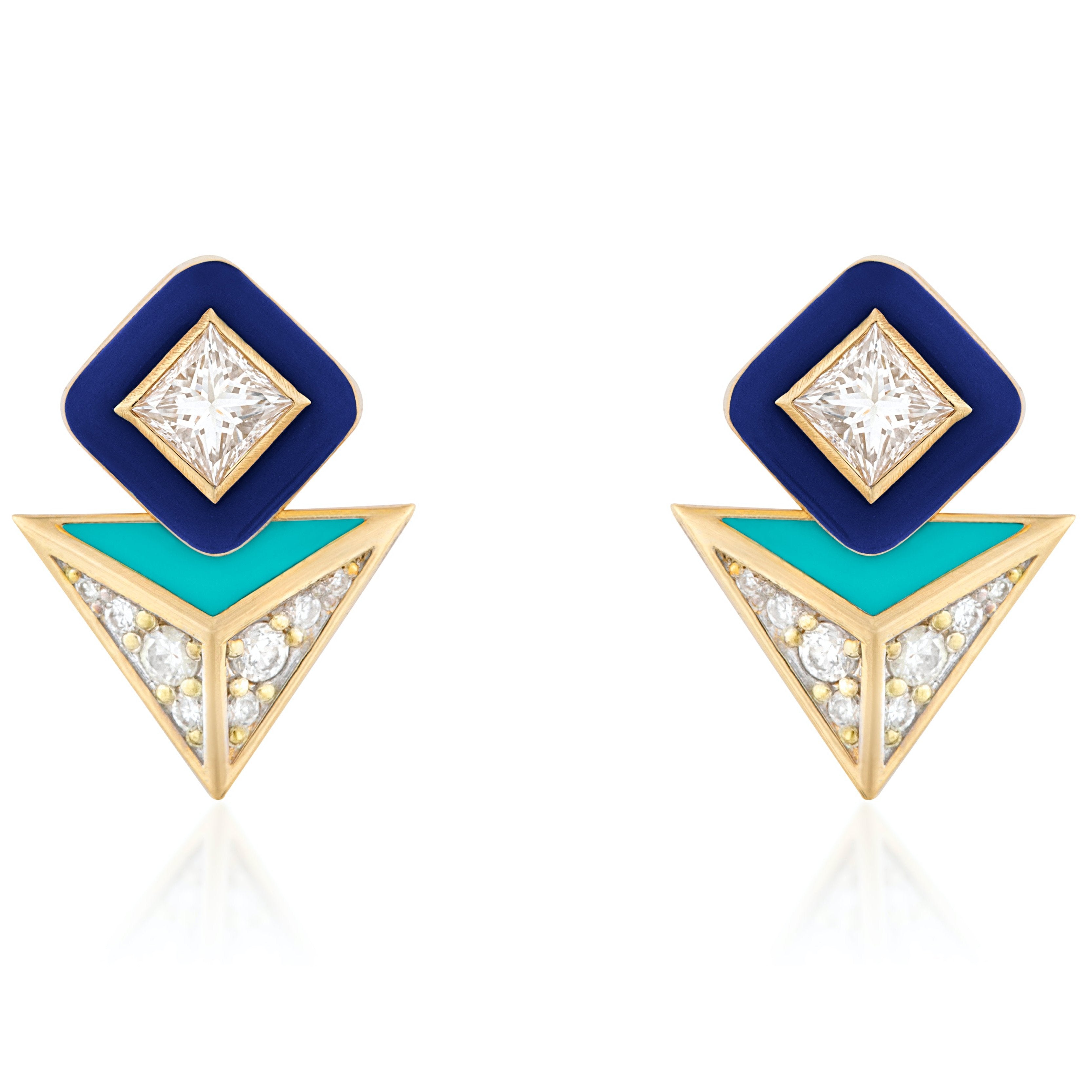 Art Deco Earrings with Diamonds Earrings Falamank