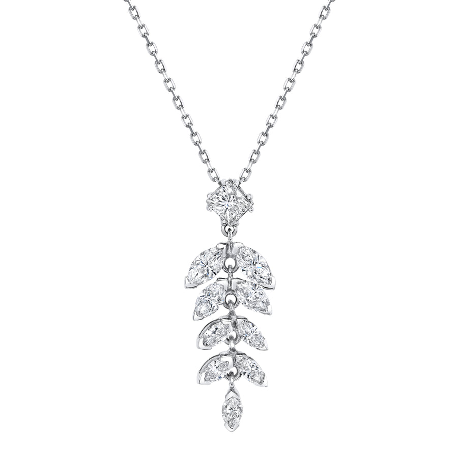 Diamond Leaf Pendant Necklace Pendant Karma El-Khalil   