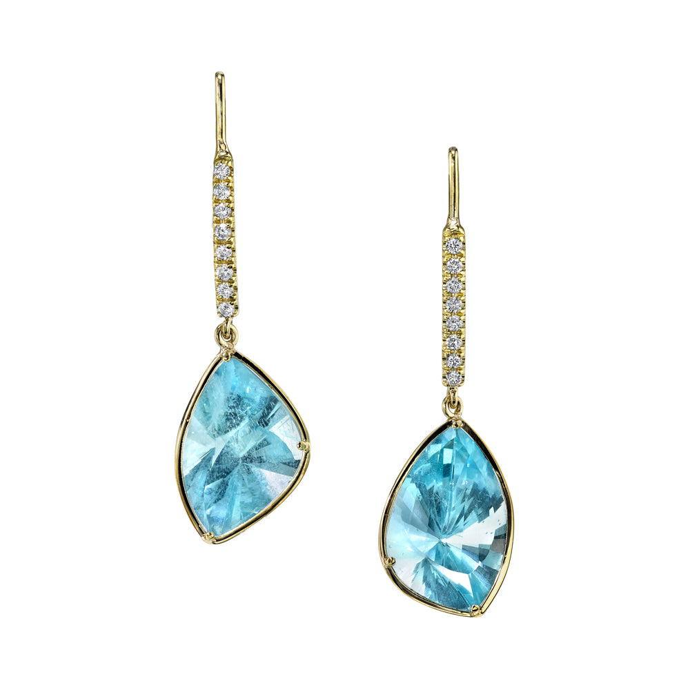 Freeform Aquamarine Earrings – Roseark