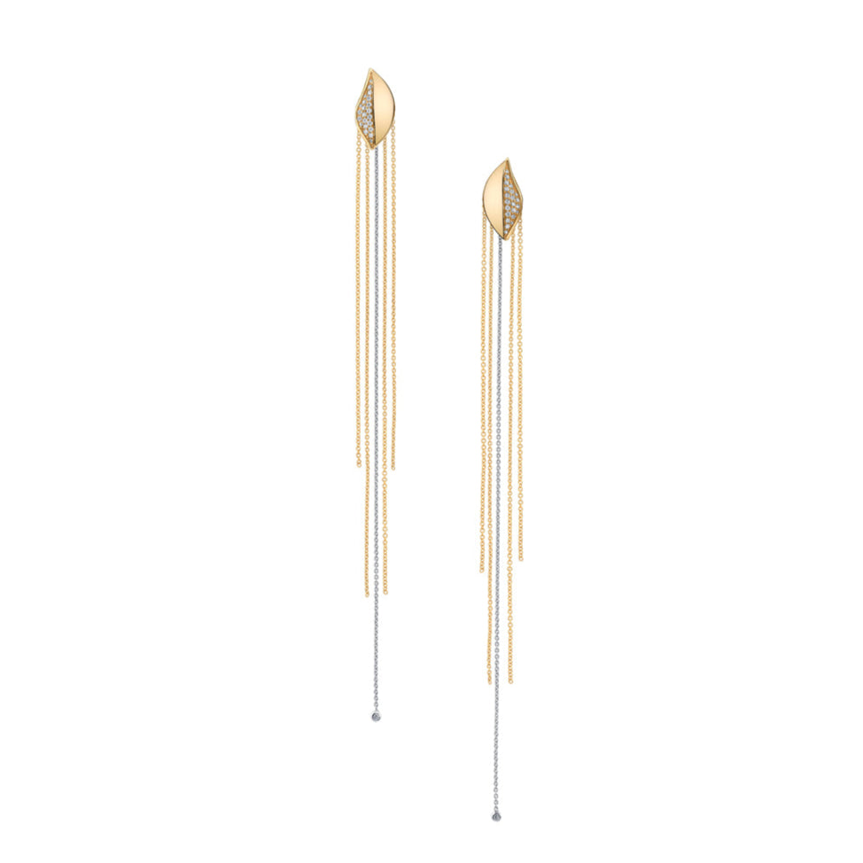 Sig Stud and Chain Earrings Drop Earrings Yakira Rona