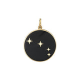 Small Enamel Constellation Charm Charm Bare Collection Aries Black 