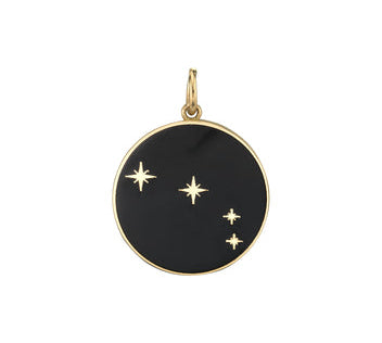 Small Enamel Constellation Charm Charm Bare Collection Aries Black 