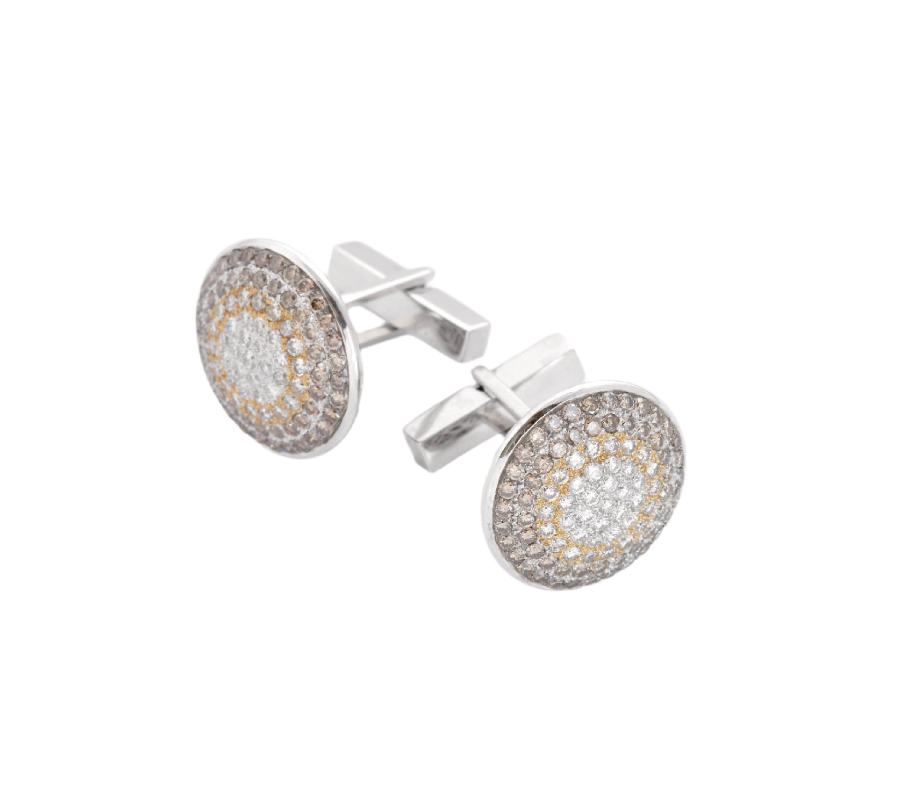 Flying Saucer Diamond Cufflinks Mens Carolyn Rodney   