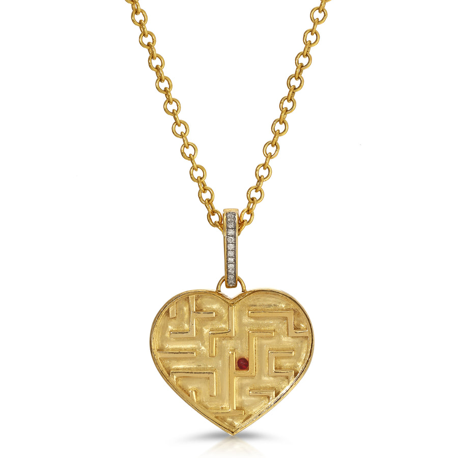 Labyrinth Heart Charm Charm Carolyn Rodney   