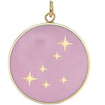 Large Enamel Constellation Pendant Charm Bare Collection Capricorn Red 