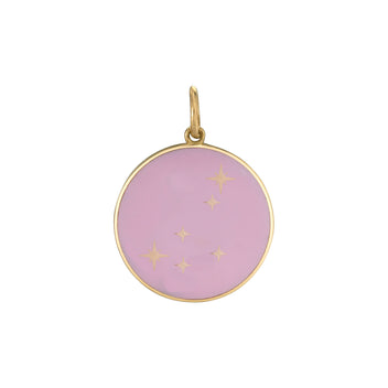 Small Enamel Constellation Charm Charm Bare Collection Capricorn Pink 