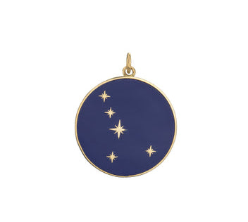 Small Enamel Constellation Charm Charm Bare Collection Cancer Blue 