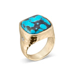Cher Ring Statement Lelamooi Kaolin Turquoise with White Sapphire  
