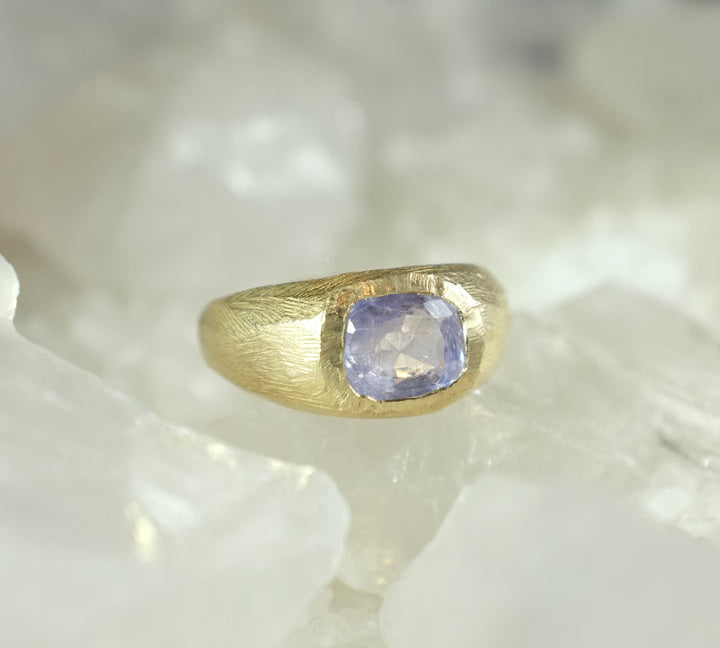 Carved Sapphire Ring Band Elisabeth Bell Jewelry   