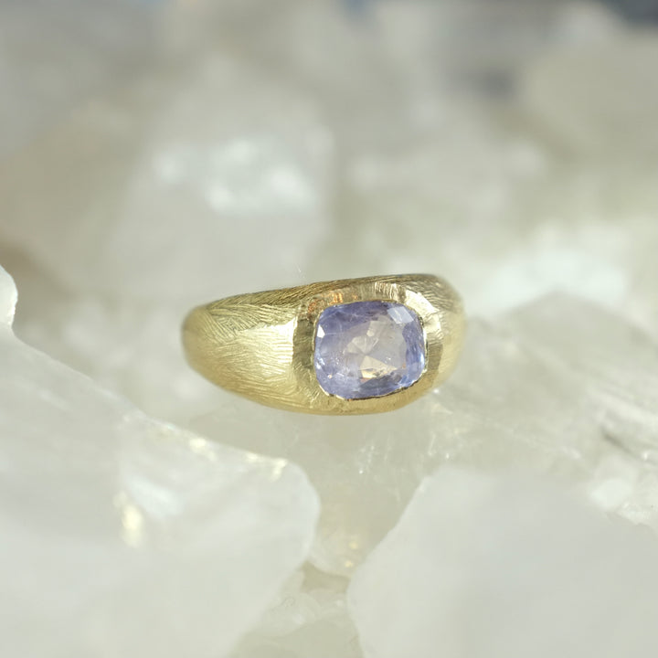 Carved Sapphire Ring Band Elisabeth Bell Jewelry   