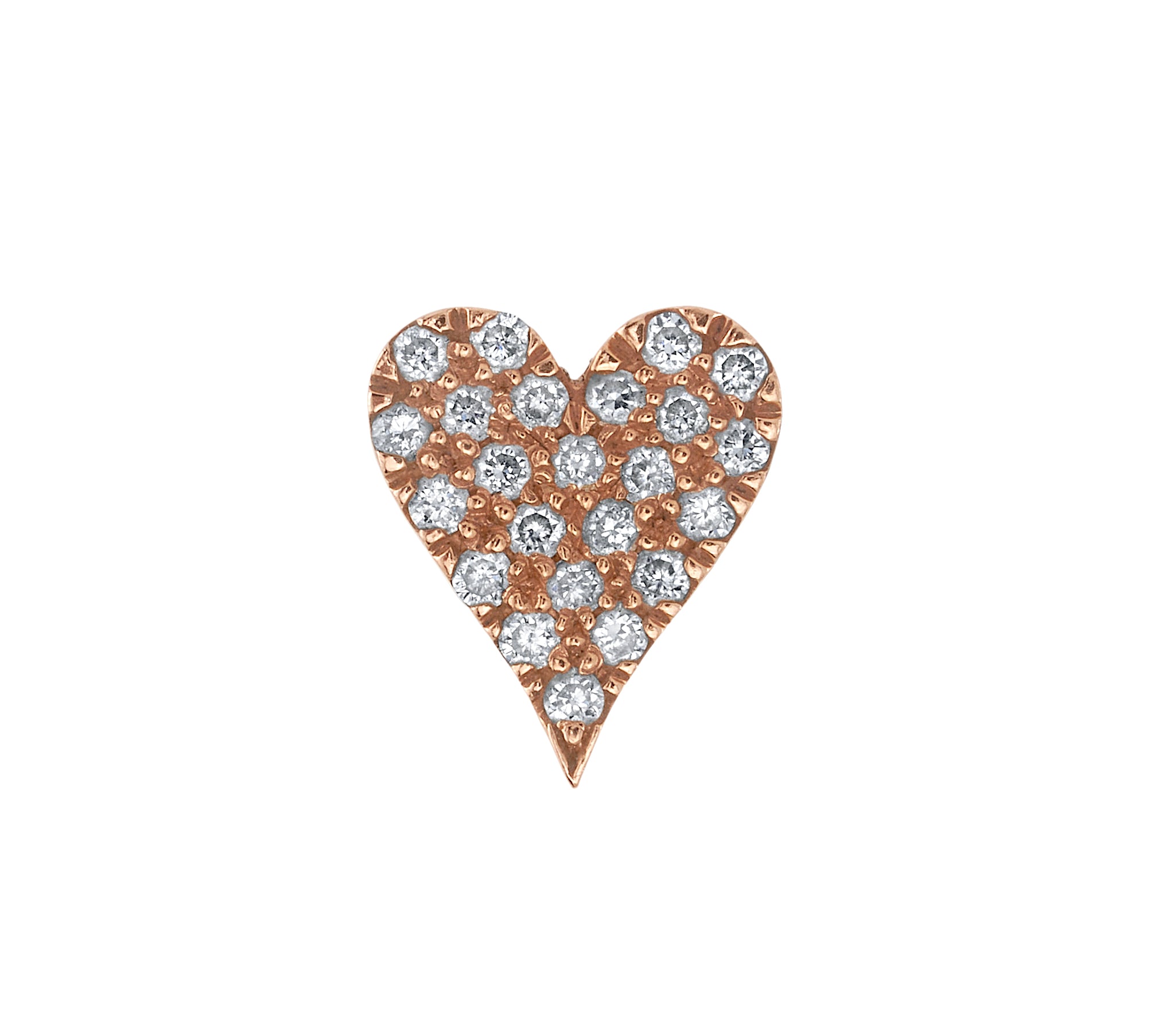 Diamond Heart Stud Studs Poom Fine Jewelry   