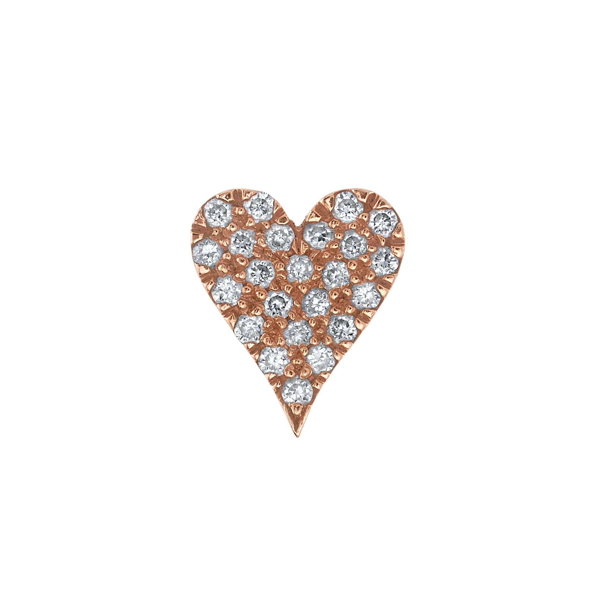 Diamond Heart Stud Studs Poom Fine Jewelry   