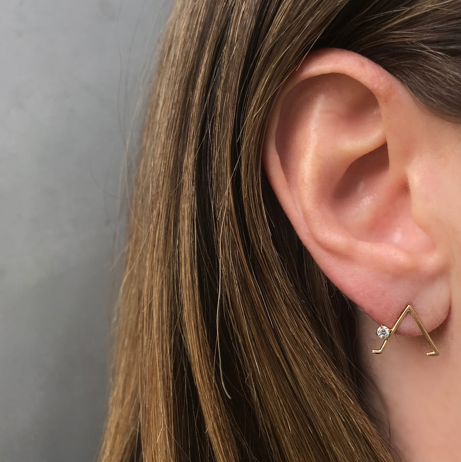 Triangle Pose Earring Studs Mars + Love   