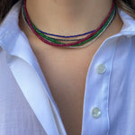 Beaded Strand Necklace, Black Diamond Collar Bare Collection   