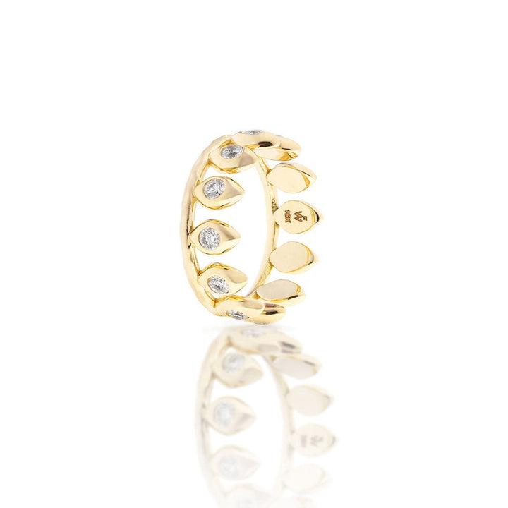 Sundrop Puzzle Ring with Diamonds Stack Fiore Wylde   